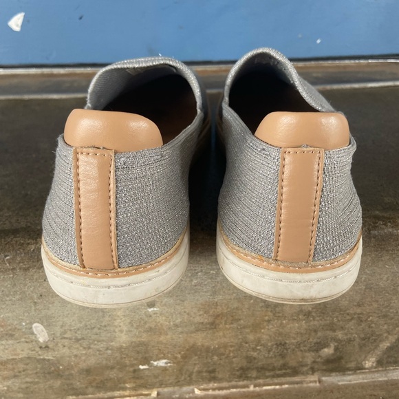 UGG Silver Sparkle Textured Slip On Sneaker - Picture 6 of 7